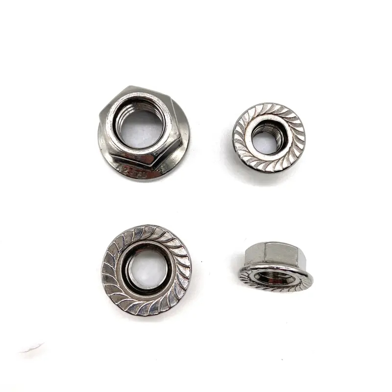 INOX A4 Stainless Steel INOX A2 M3 M4 M5 Hex Flange Nut