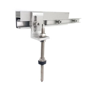 Solar Aluminum Panel Mounting Rail with Hanger Bolt And L Foot Clamp Brackets