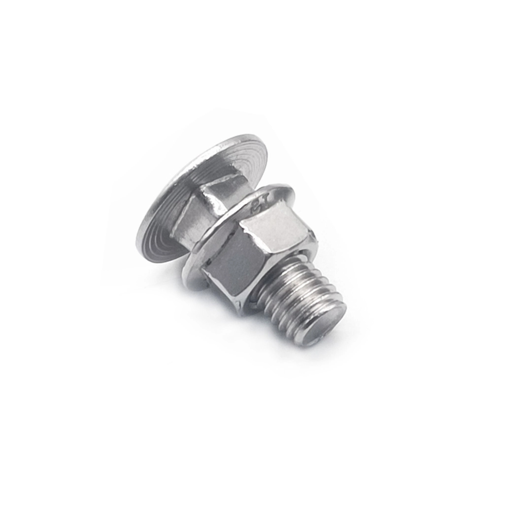 M10 Stainless Steel DIN603 Round Head Carriage Bolt with Flange Nut