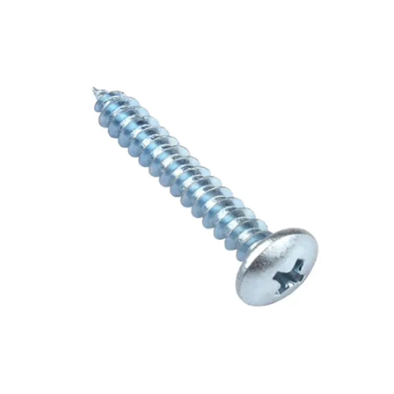 DIN7981 Blue And White Zinc Pan Head Phillips Self Tapping Screws with Cross Recessed