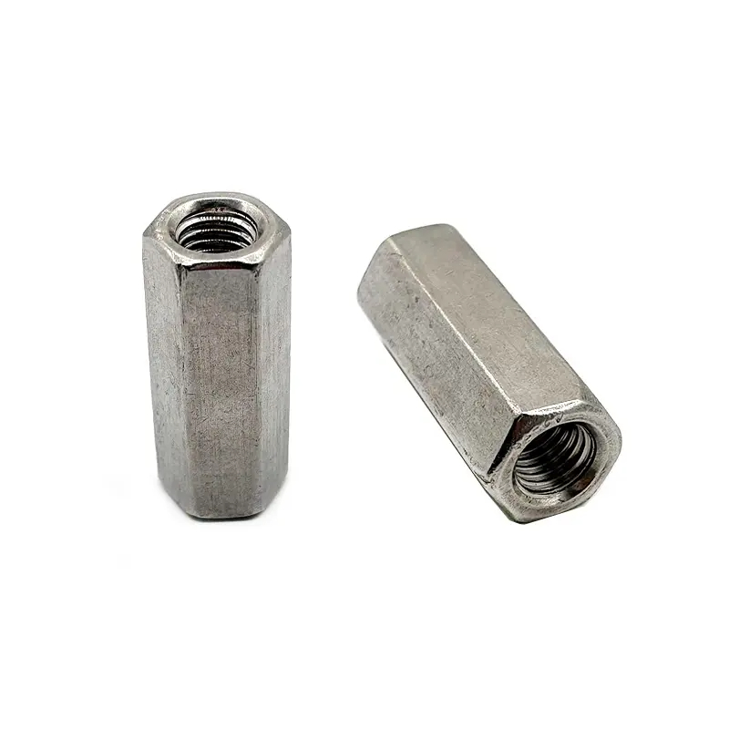 Long Hex Coupling Nut DIN6334 Customized Size Metric Stainless Steel 304 Hexagon Nut