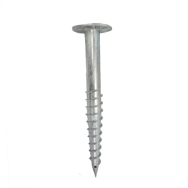 Short Helical Piles Solar Ground Mount Ground Screw with Flange