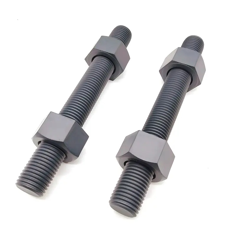 Black Carbon Steel Wholesale Teflon Coated Bolts Full Threaded Rod Stud