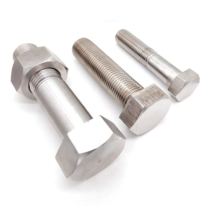 DIN933 DIN931 Stainless Steel M20-M100 3/4-4” A2-70 A4-80 Heavy Hexagonal Bolt with Nut