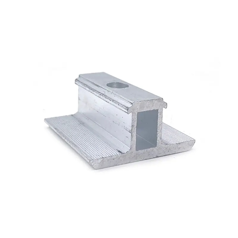 Solar AL6005/AL6063 PV Panel Mounting Metal Roof System Roof Hook Mid Clamp