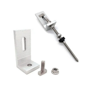 Solar Clamps Aluminum L Foot Adapter Bracket with Hanger Bolt And T Bolt for Roof Mounting System