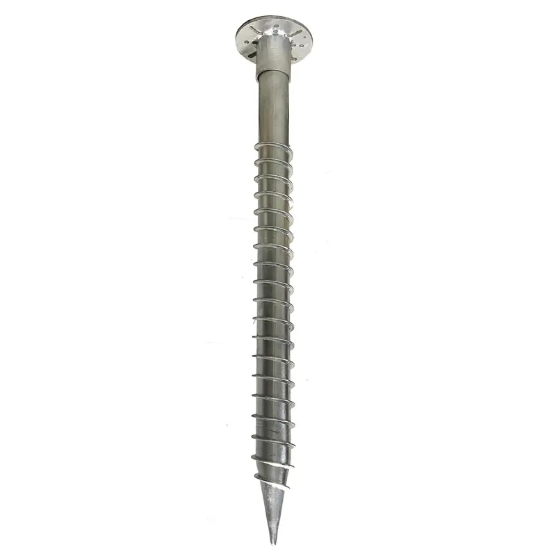 Adjustable Ground Anchors HDG Flange Head Solar Ground Screw