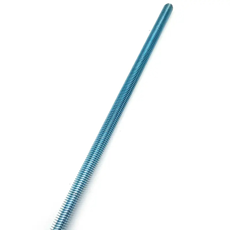 Blue Zinc Plated Galvanized Steel Customized All Thin Threaded Rod