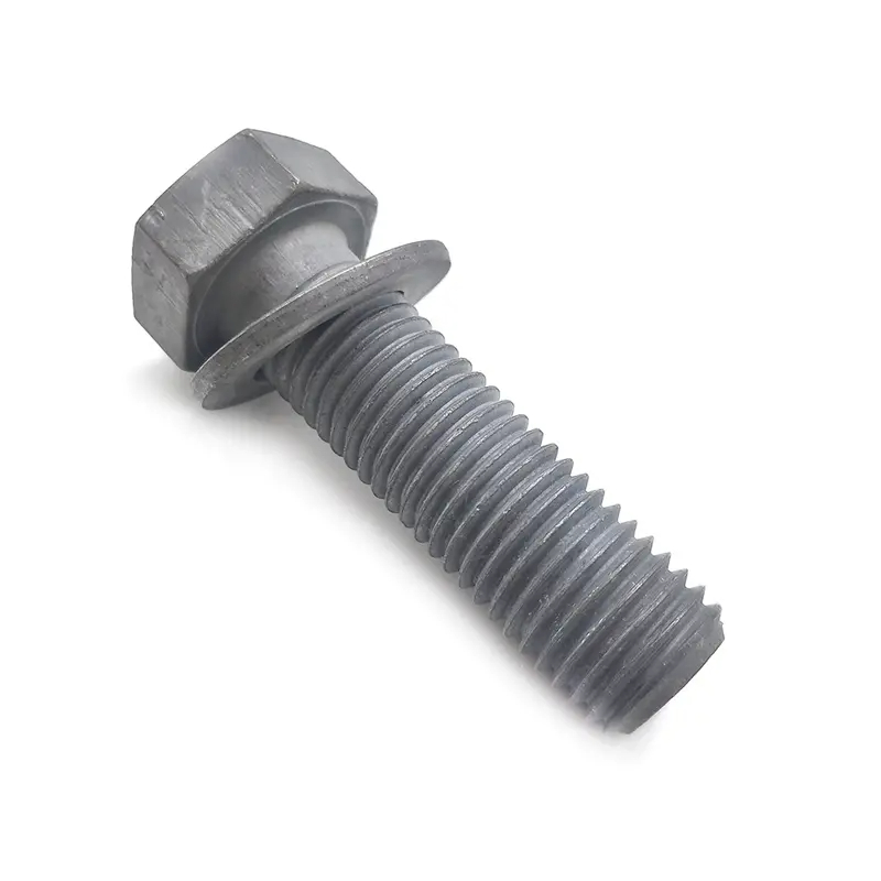 Carbon Steel DIN933 HDG Grade 8.8 Full Thread Hex Bolt with Washer