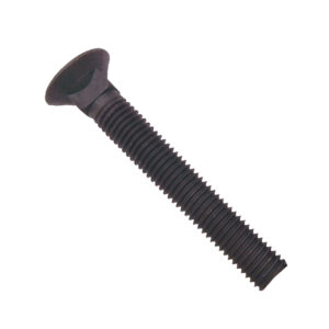 Long Blackened Carbon Steel Flat Head Coach Bolt