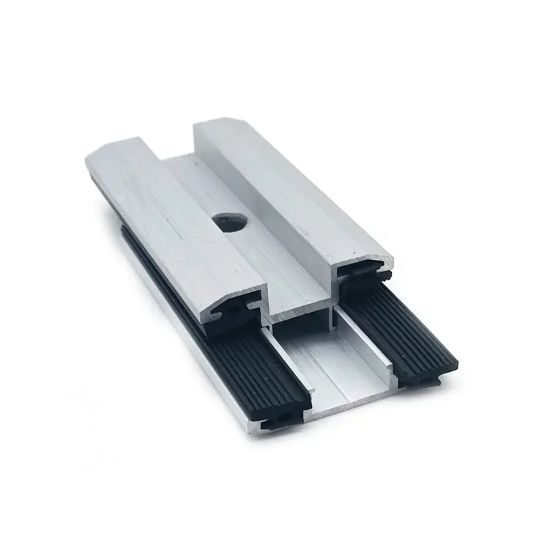 Extruded Aluminum Mid Clamp for PV Solar Mounting Structure Thin Film Mid Clamp