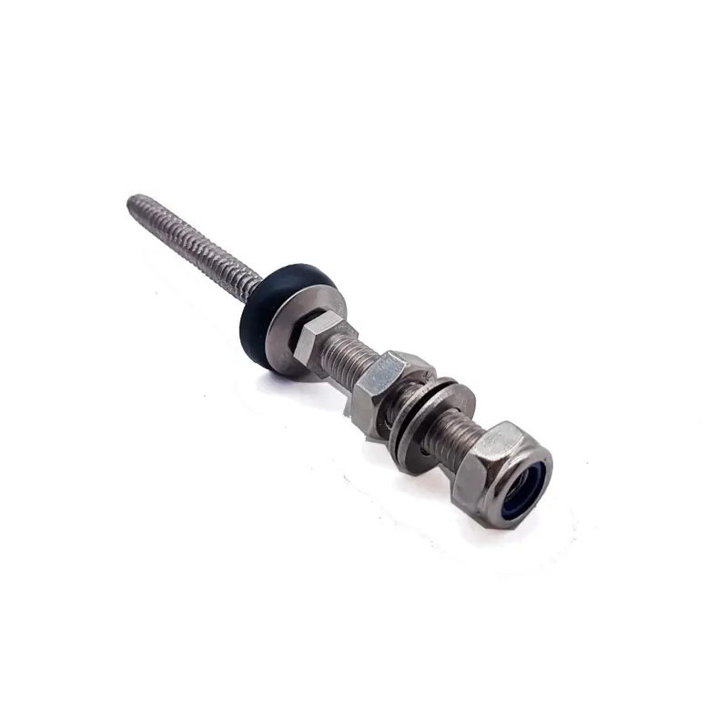 Double Threaded Hanger Bolt with Lock Nut