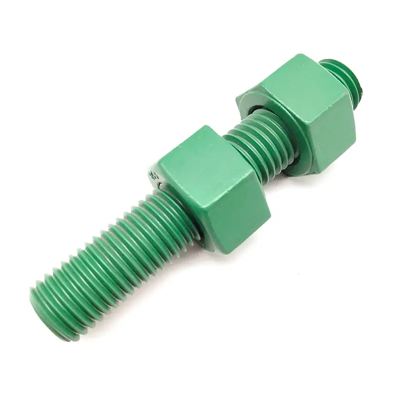 Teflon Full Threaded Carbon Stud Thread Rod Bolts And Nuts