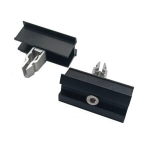 Black AL6005/AL6063 Aluminum Adjustable End Clamp for Solar Panels