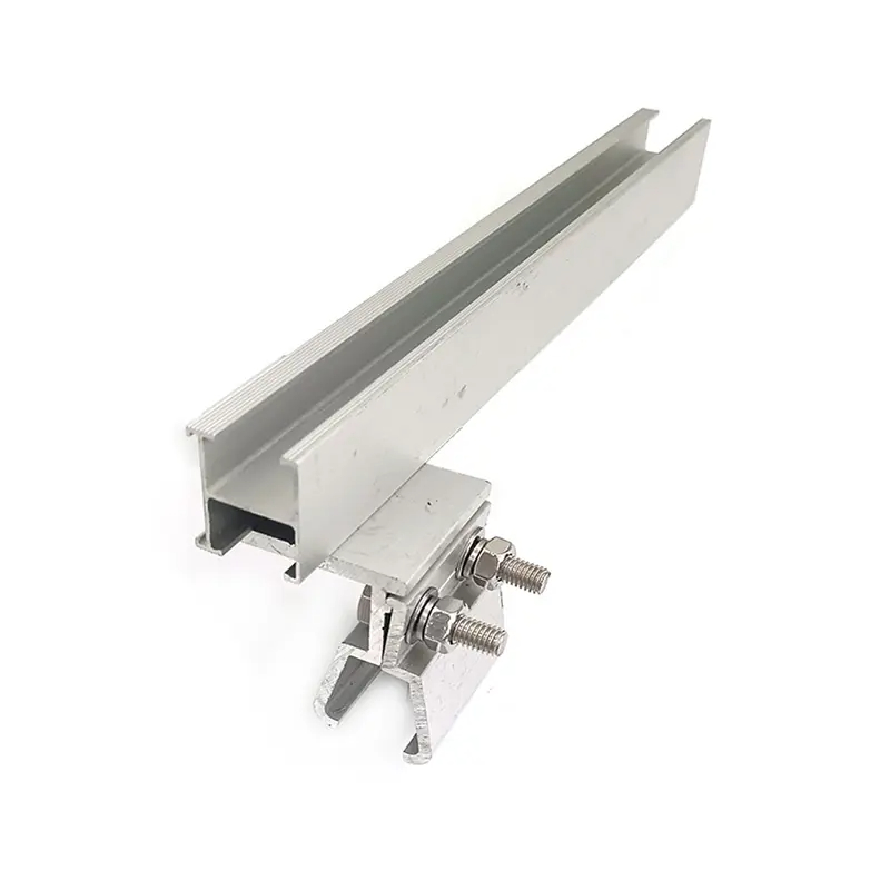 Photovoltaic Aluminum H Shape Rail with Klip Lok Clamp for Solar Mount Bracket