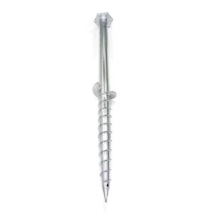 Hot Dip Galvanised Flange Head Ground Screw Anchors with Large Spiral Blades