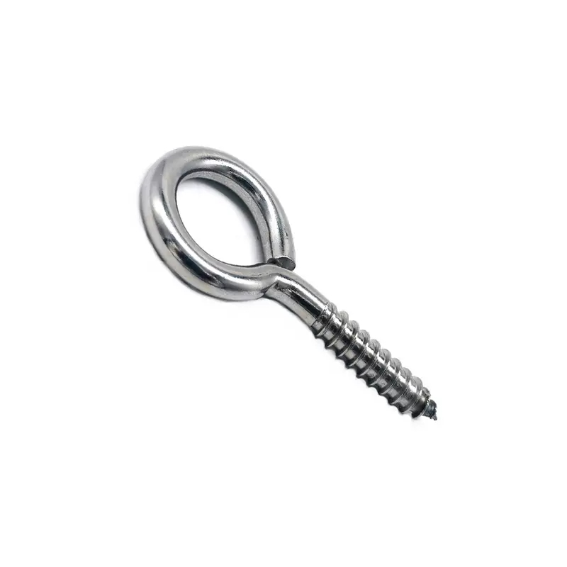 M4 M5 Small Stainless Steel Eyelets Screw Hooks Self Tapping Lag Eye Screw