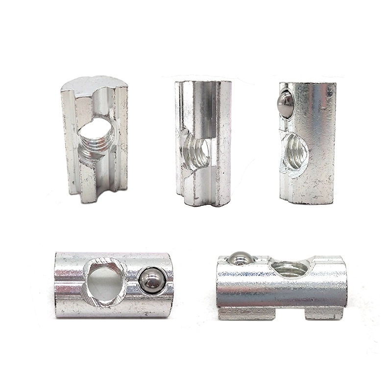 T-Slot Nut Spring Ball Elastic Nut for Aluminum Alloy Extruded Profile Guide Rail with Slot Suitable