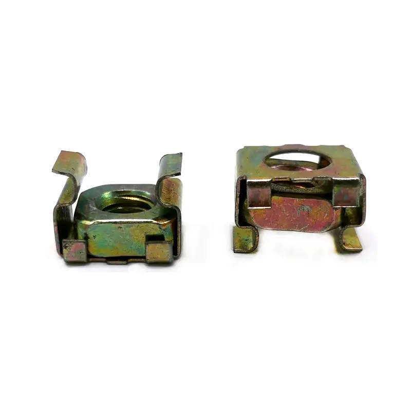 M5 M6 Carbon Steel Yellow Zinc Plated Square Lock Cage Nut