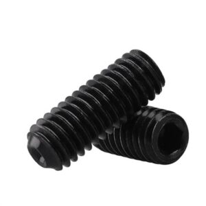 Carbon Steel Black Socket Set Screws With Cup Point Grub Screws