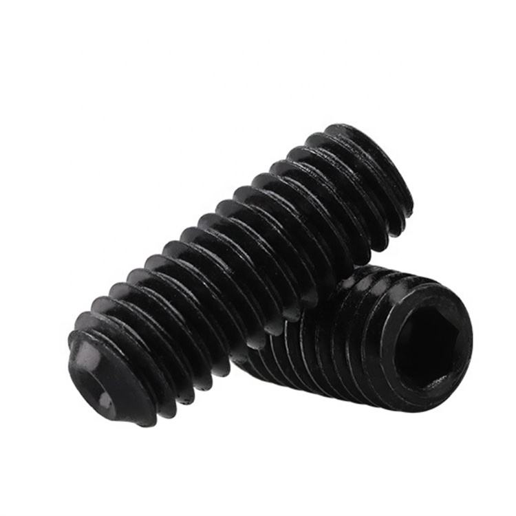 Carbon Steel Black Socket Set Screws With Cup Point Grub Screws