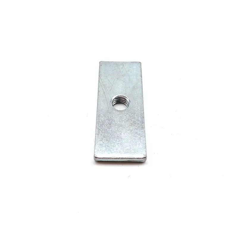 Blue White Zinc Coated Long Rectangle Stamping Thin Nut